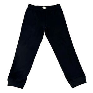 Carter’s KID EUC black sweat pants w/ white drawstring and bottom hemmed cuff 14